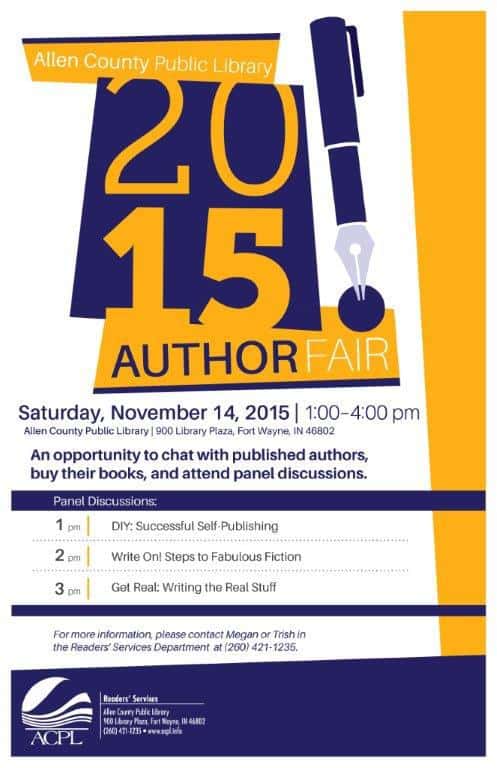 Allen County Public Library's Author Fair on November 14