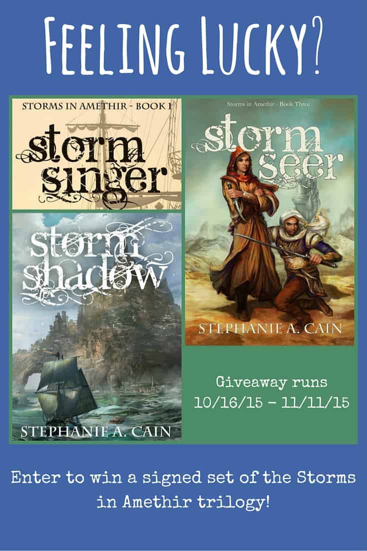 Storms in Amethir trilogy giveaway - win a signed set!