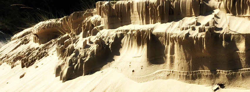 Sand sculpture in nature created by the wind