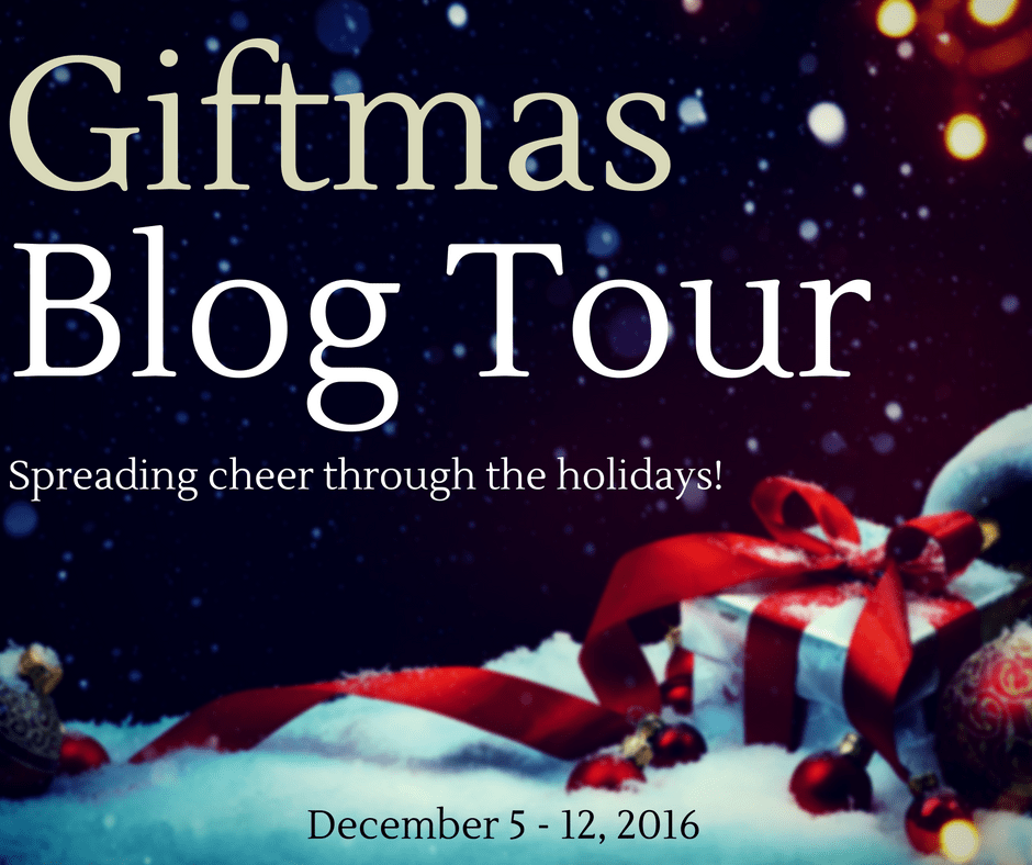 Giftmas Blog Tour graphic with snow and presents