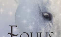 The cover of EQUUS: A white horse with magical sparkles over its face