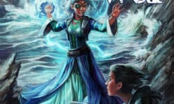 Cover of The Weather War by Stephanie A. Cain: Two women face off on a beach; one holds two daggers, the other is calling lightning to hand. A storm rages in the background